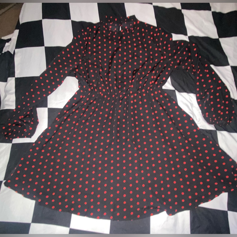 Adorable Polkadot Fit and Flare Dress